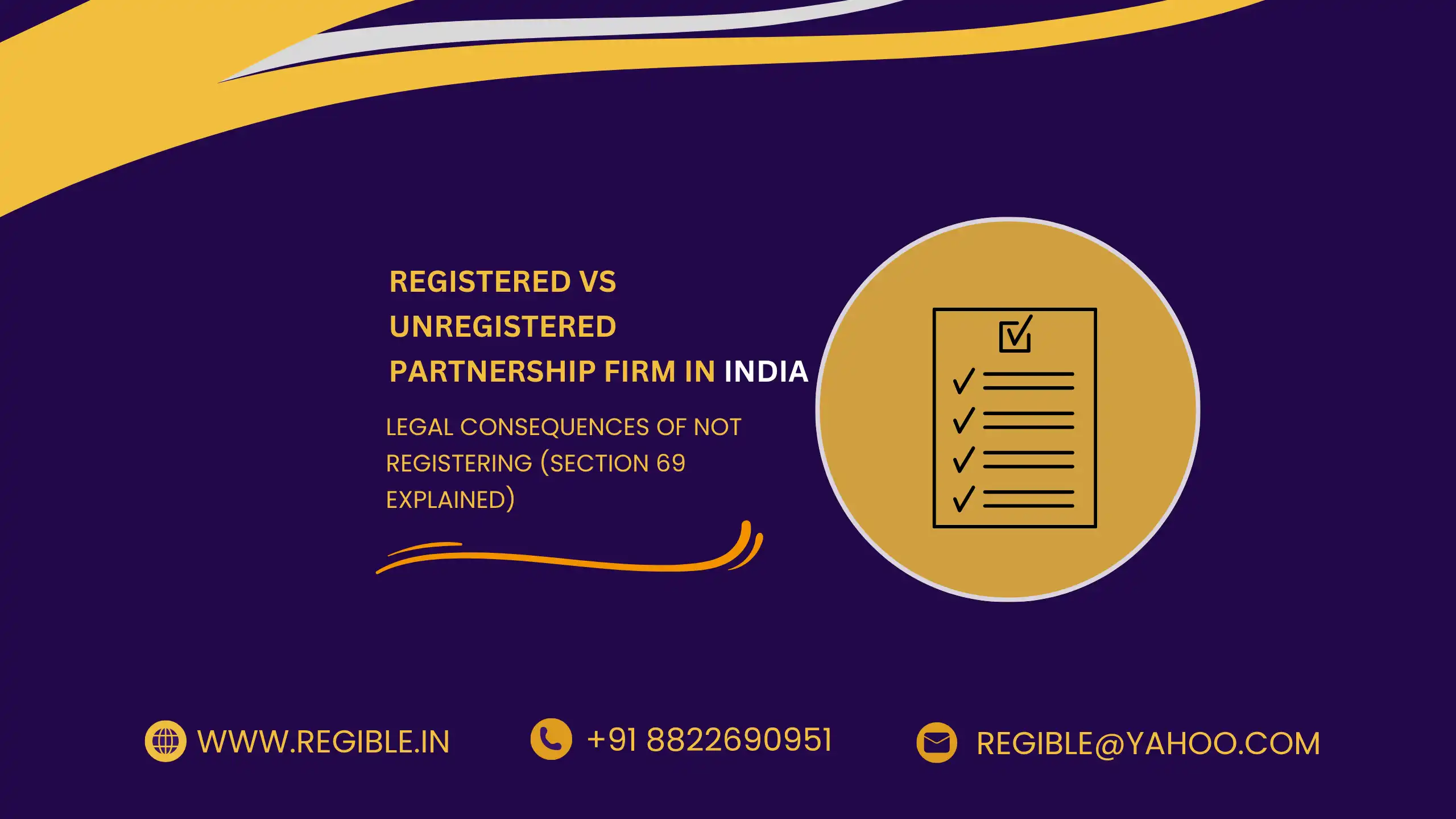 Registered vs unregistered partnership firm in India